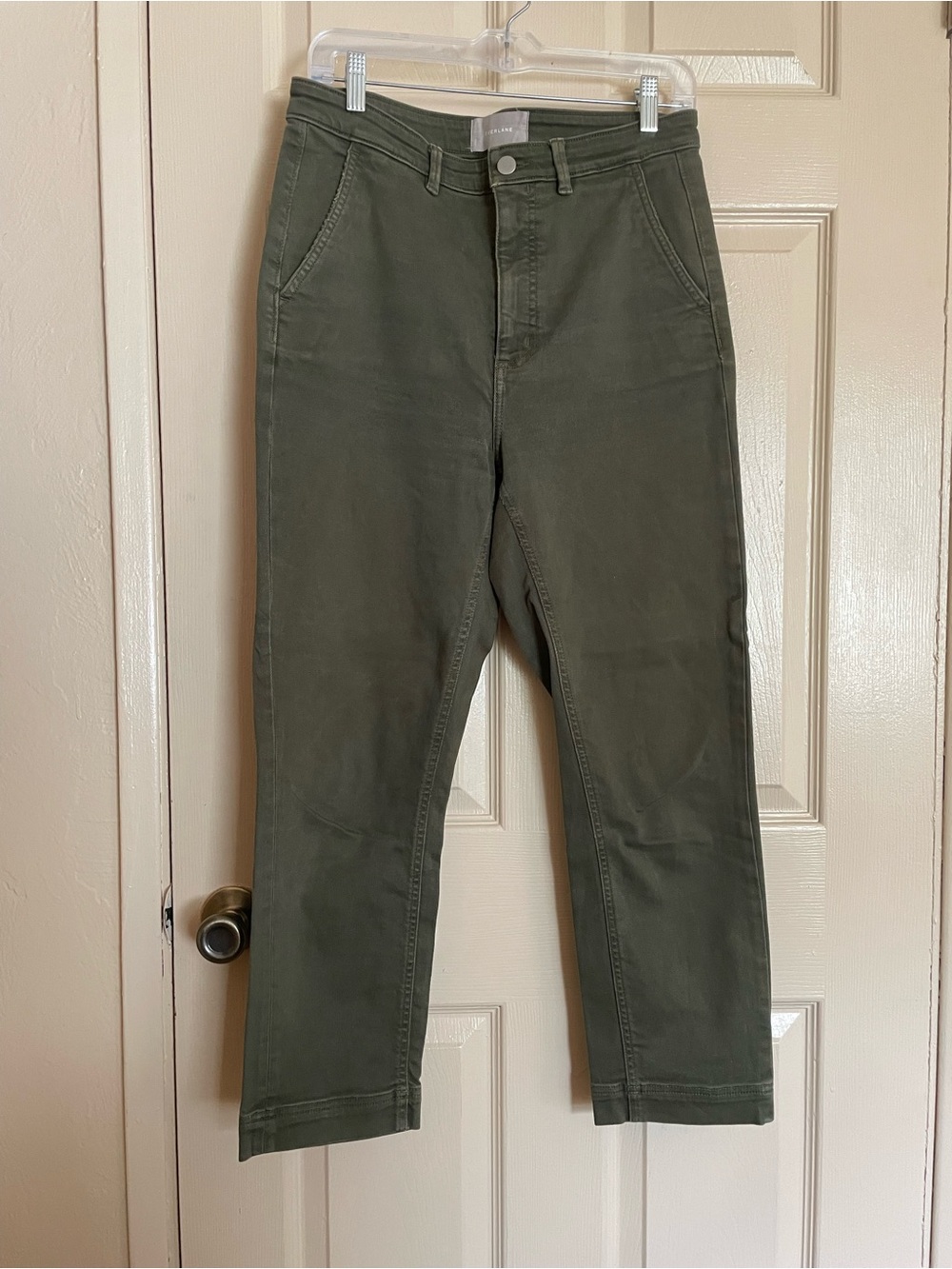 Everlane Olive Green Straight-Leg Pants